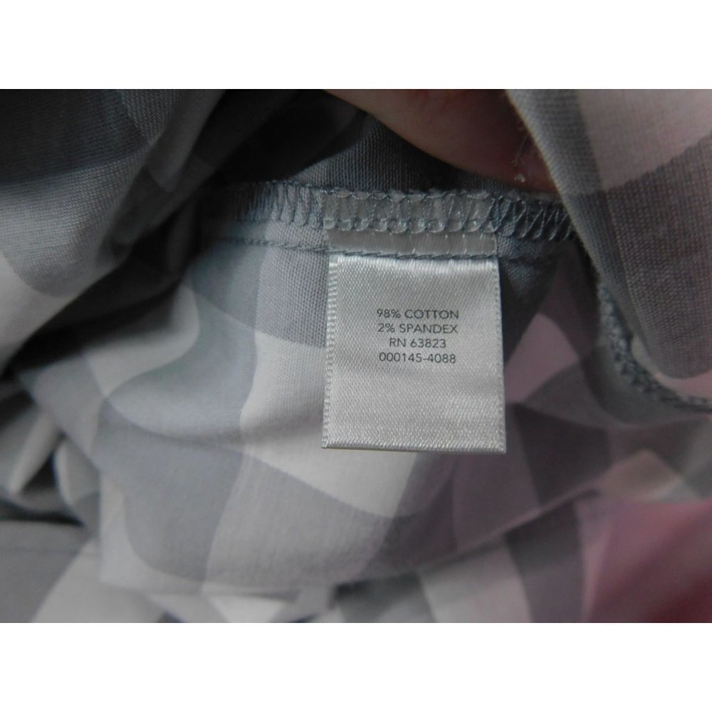 SALE NWT Christopher & Banks Petite Checkered Blouse Women Small Gray - Picture 14 of 14
